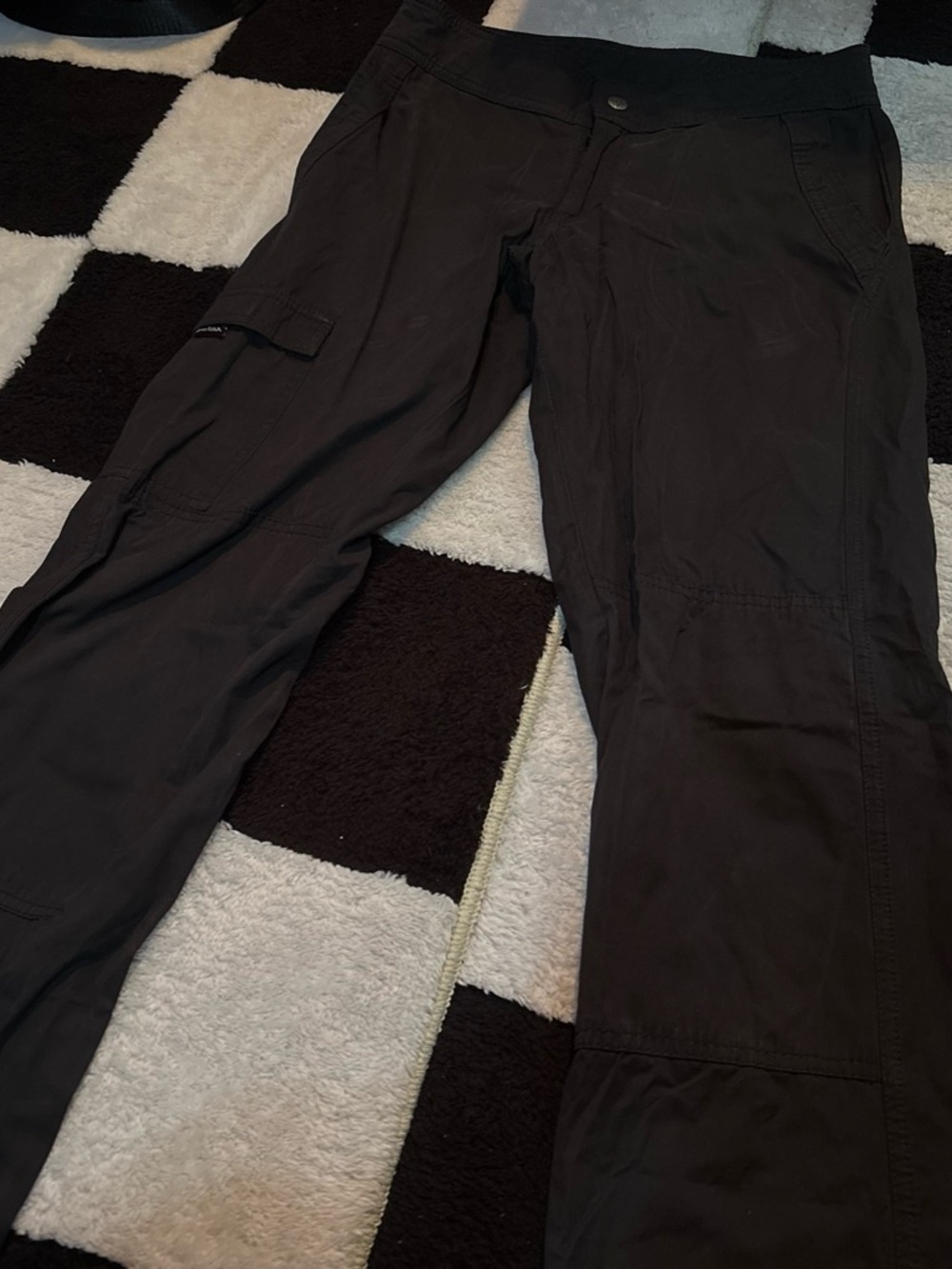 Prana Black Utility Pants with Branded Button